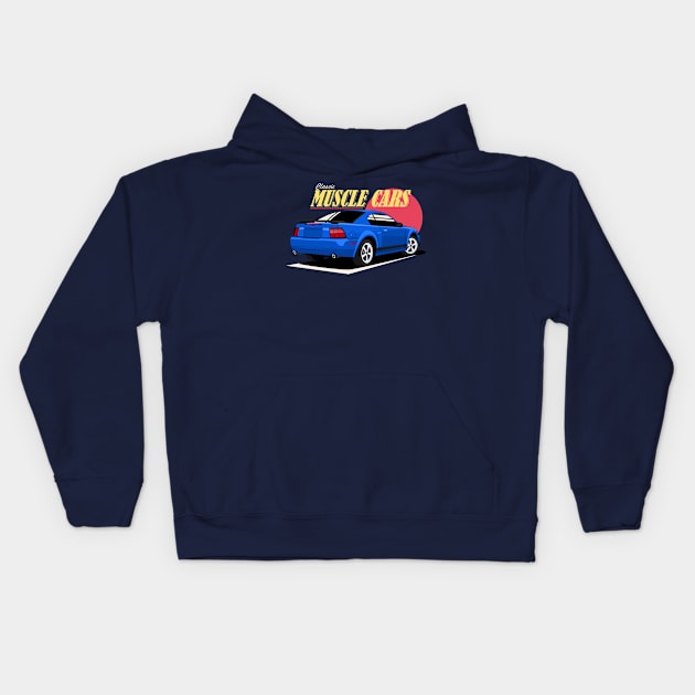 Classic Muscle Cars Kids Hoodie by masjestudio